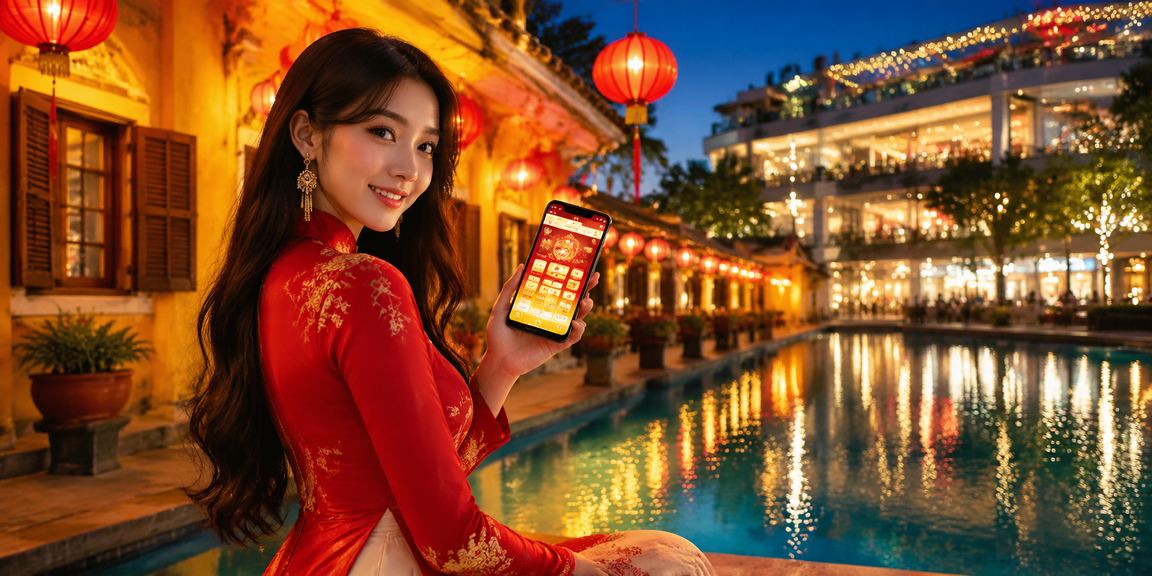 Người chơi High Roller sử dụng ứng dụng phuhao2 trong quán cà phê Hội An