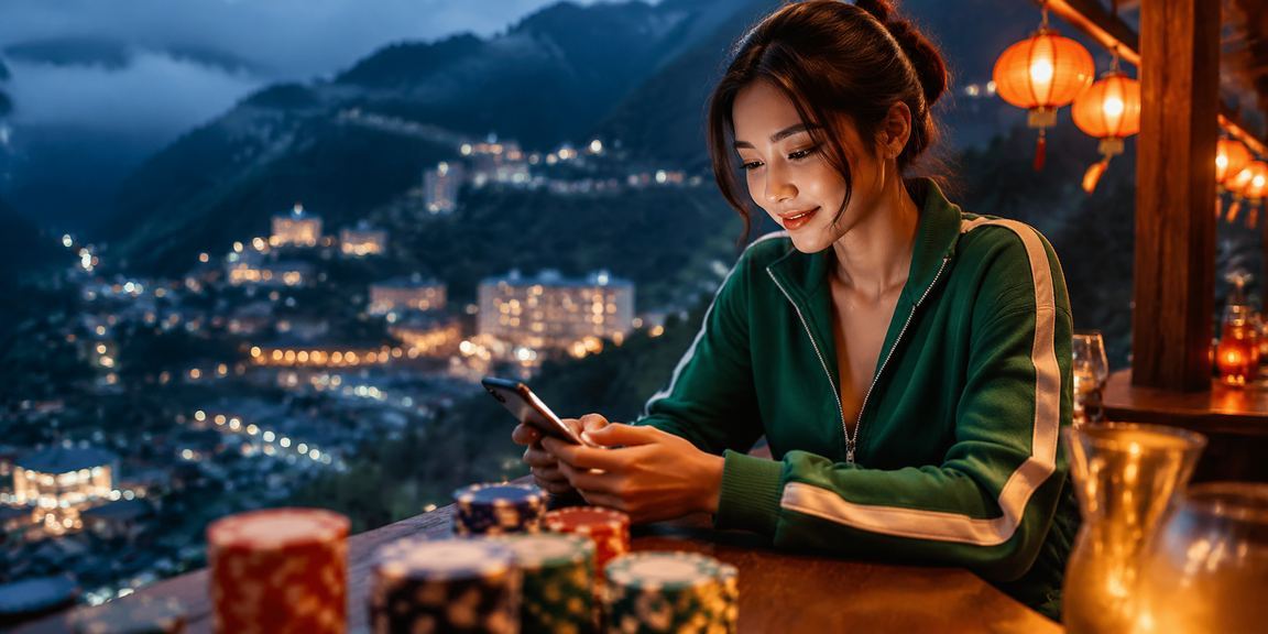Người dùng Hội An trải nghiệm casino trực tuyến trên điện thoại dưới ánh đèn lồng